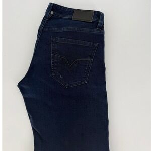 Diesel Industry Mens Straight Leg Jeans Dark Wash Indigo Button Fly Denim